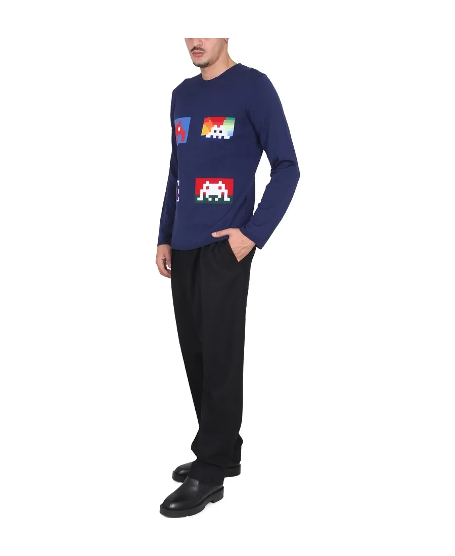 Comme Des GarÇOns Shirt Graphic Intarsia Knit Jumper