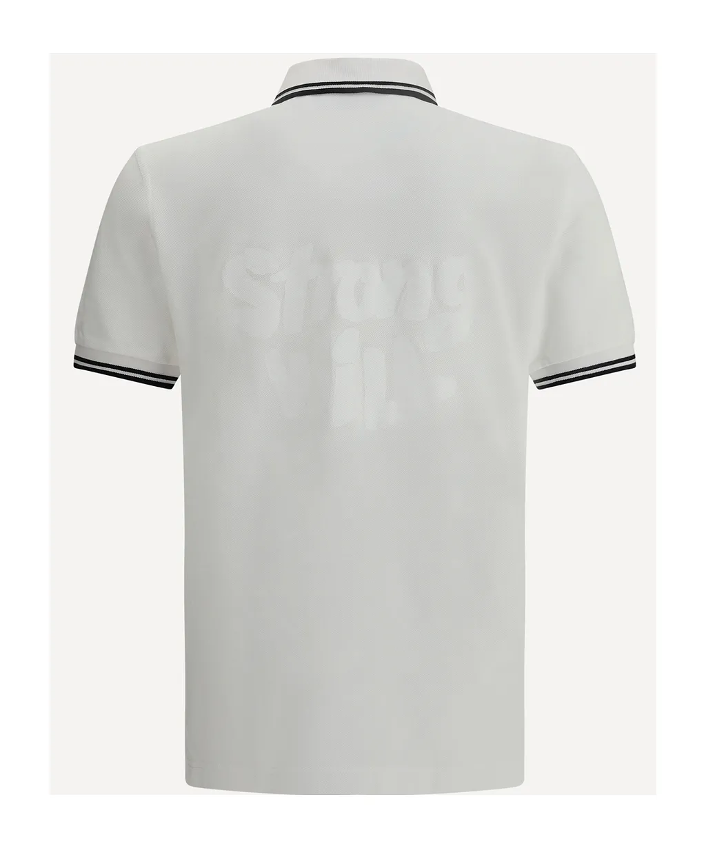 Comme Des GarÇOns Shirt X Fred Perry Text-Printed Polo Shirt