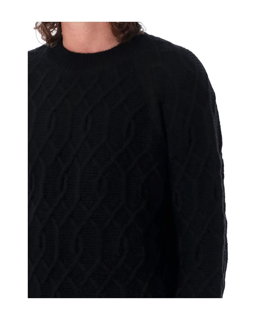 Geometric-Pattern Wool Jumper