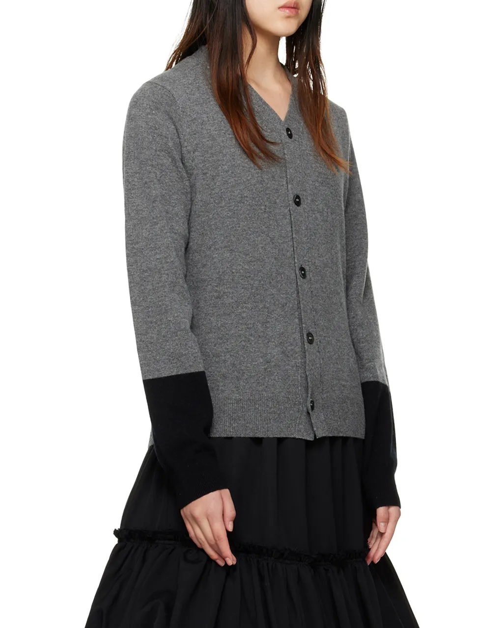 Long-Sleeved Button-Down Cardigan