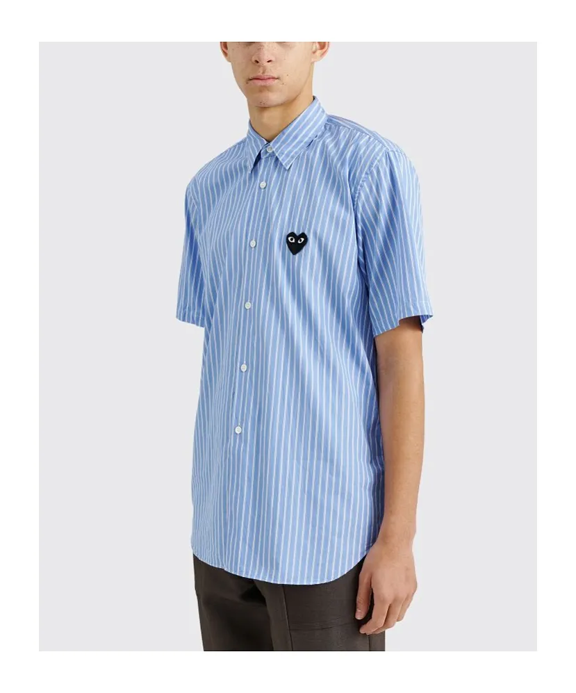 Comme Des GarÇOns Play Striped Short Sleeved Shirt