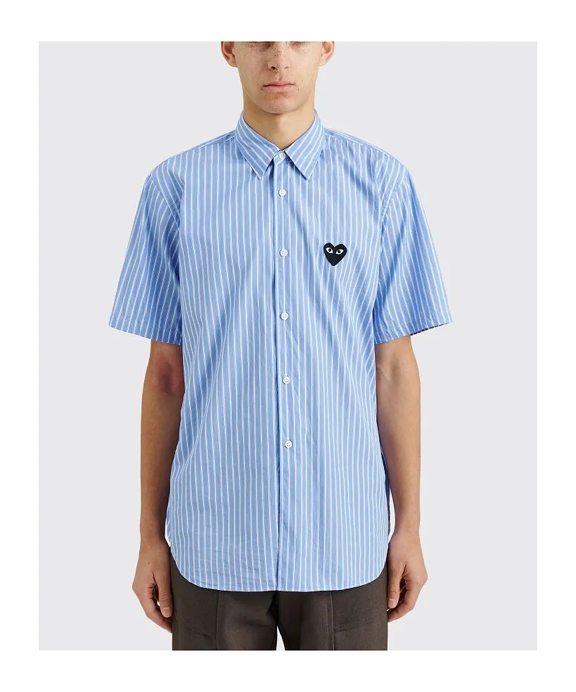 Comme Des GarÇOns Play Striped Short Sleeved Shirt