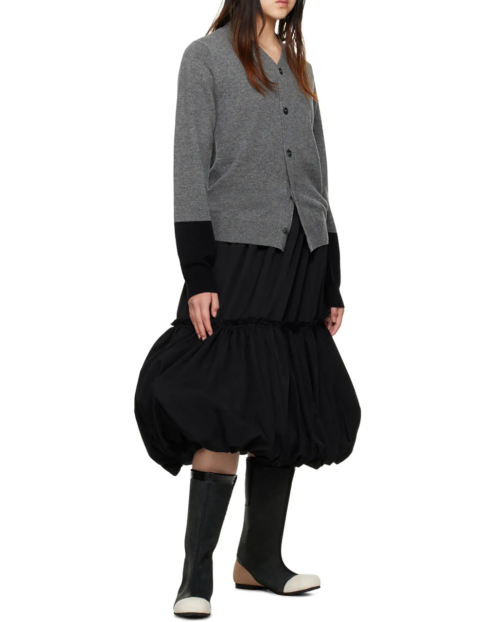 Long-Sleeved Button-Down Cardigan