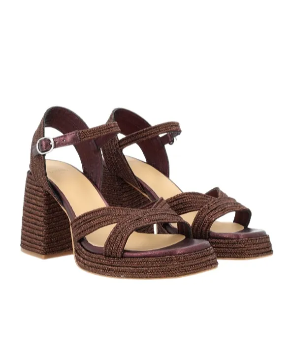 Round-Toe High-Heeled Sandals