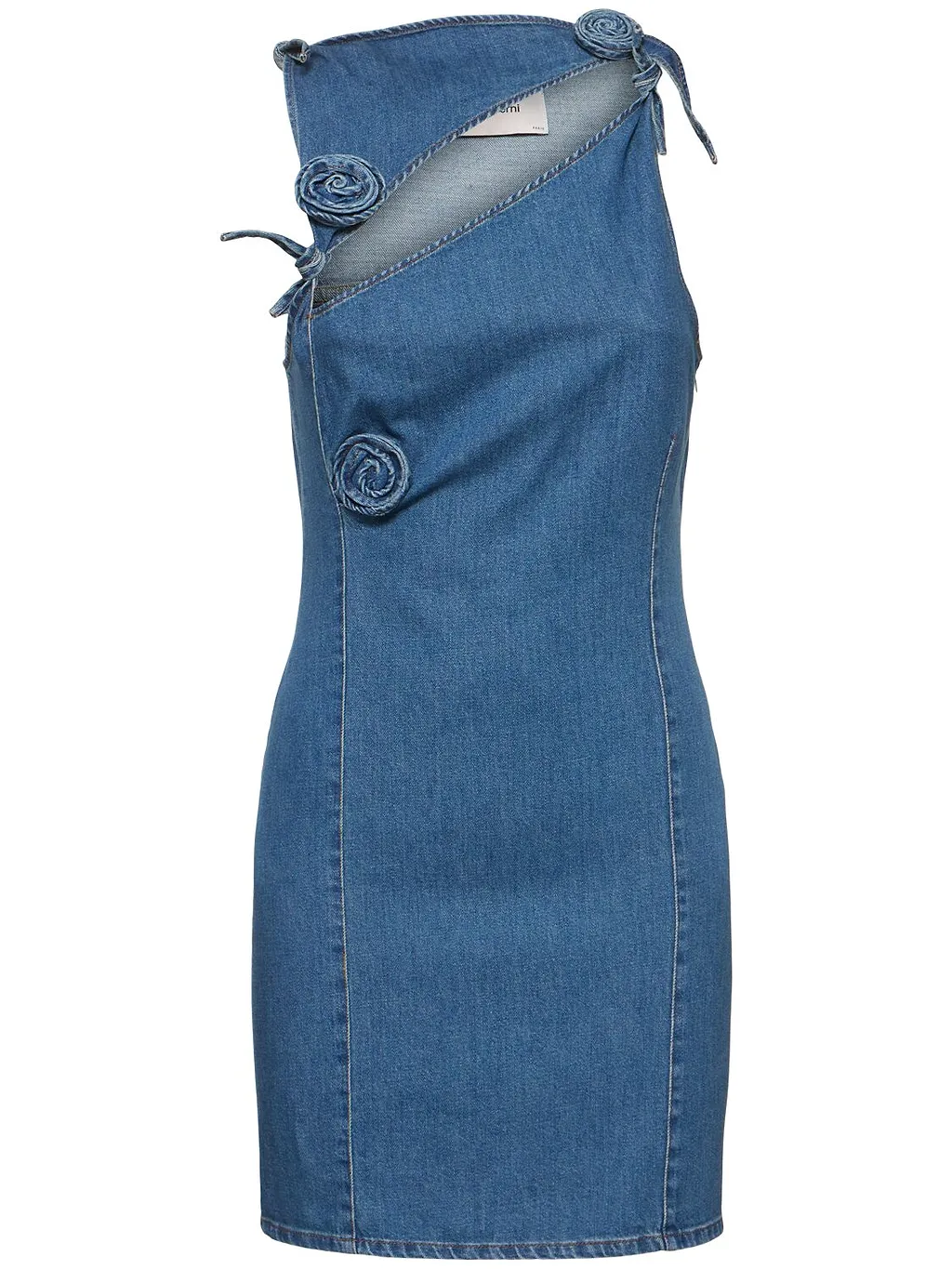 Asymmetrical Denim Mini Dress