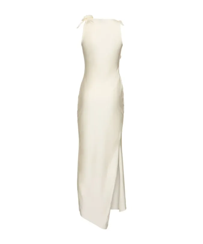 Asymmetric Stretch Jersey Dress