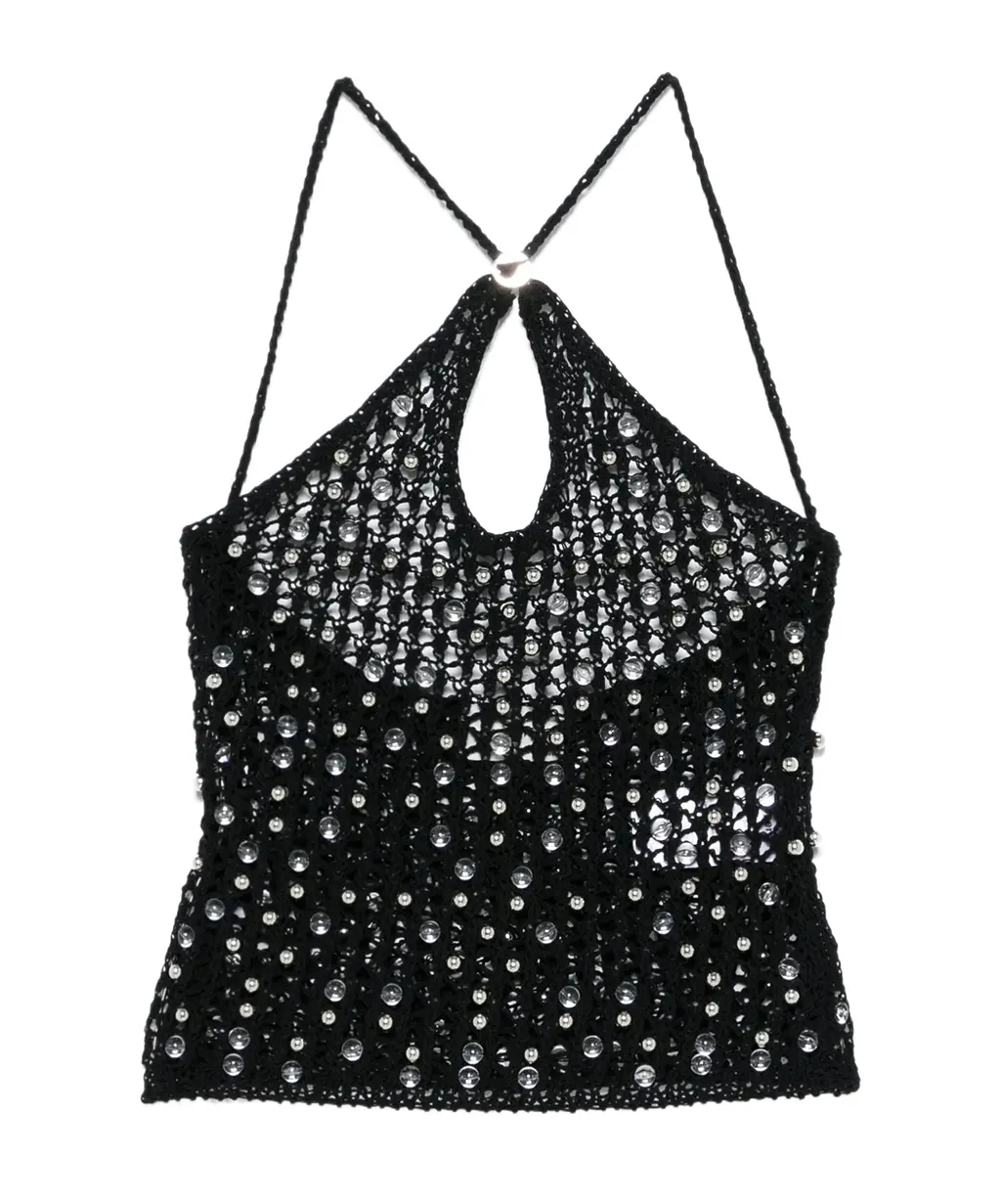 Coperni Bead-Embellished Knitted Top