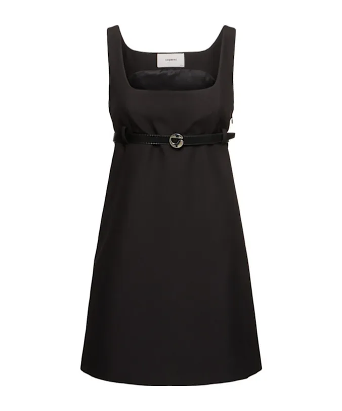 Belted Tailored Mini Dress