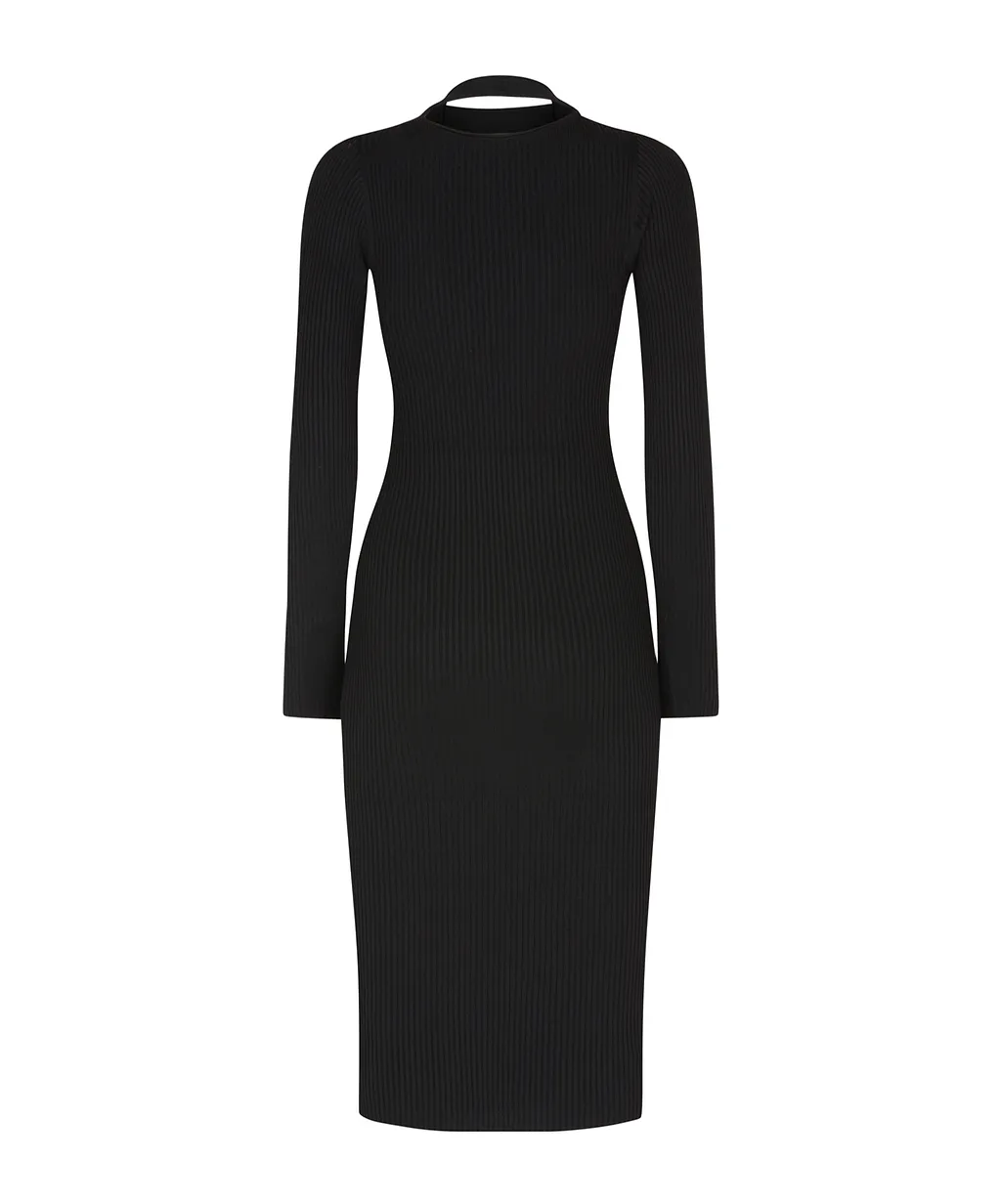 Coperni Cut-Out Knitted Midi Dress