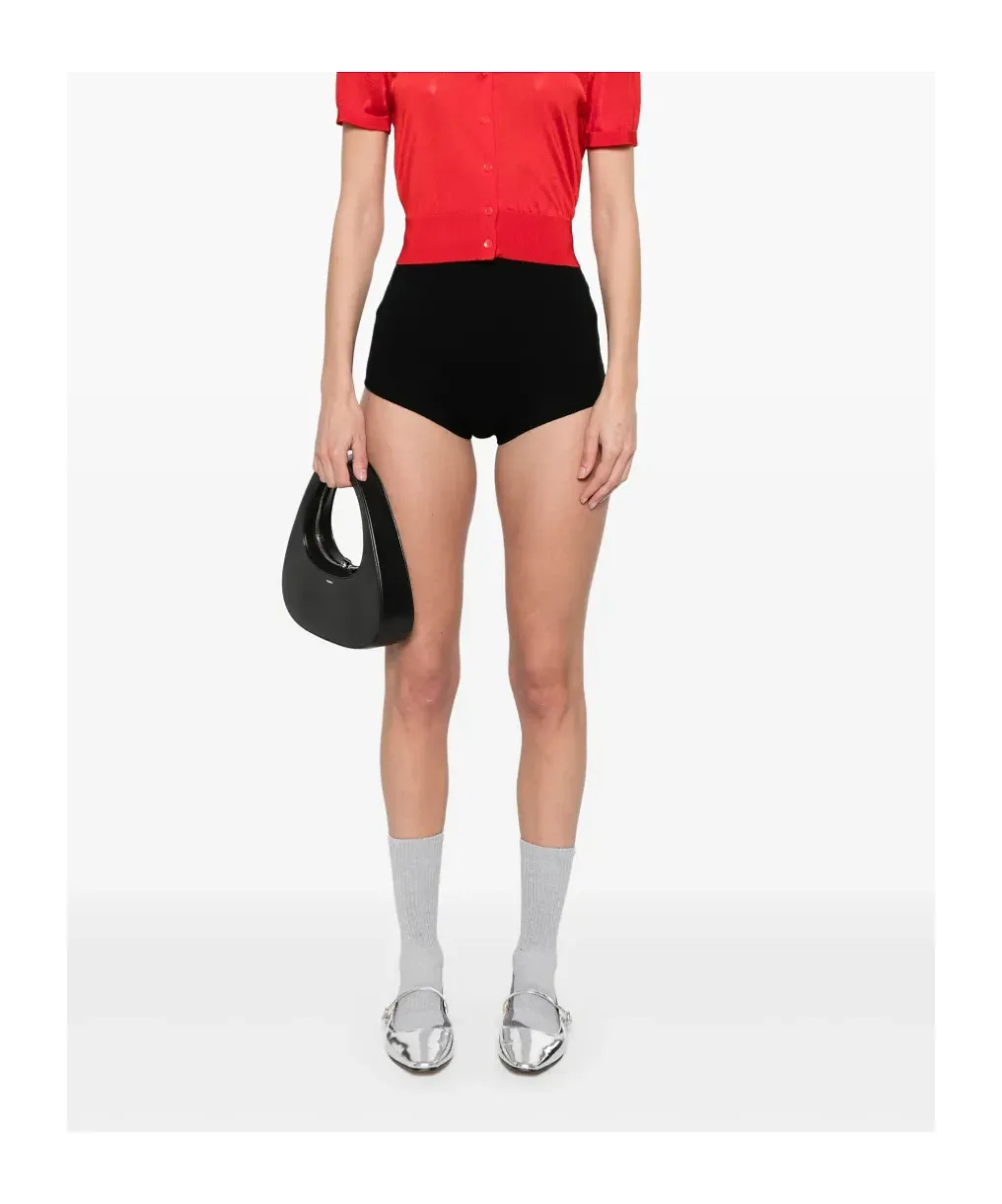 Coperni Logo-Embroidered High-Waisted Shorts