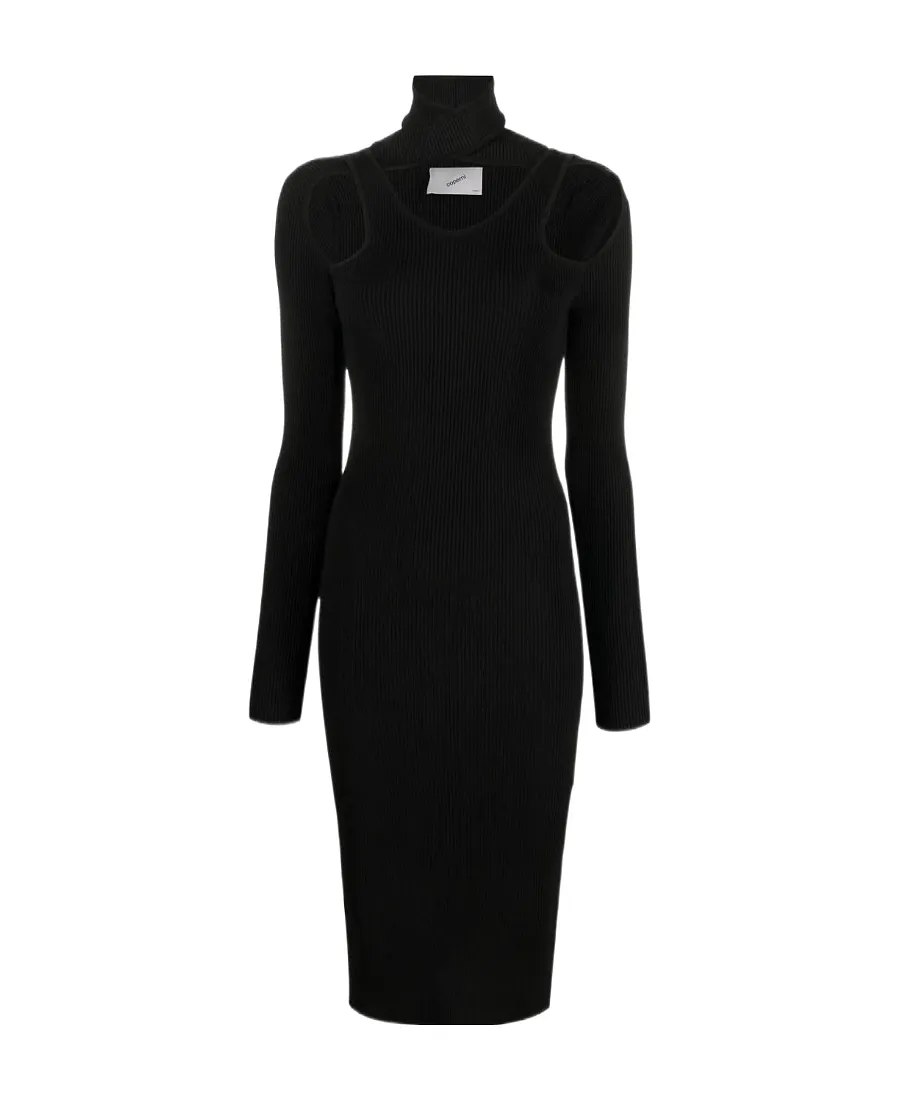 Coperni Cut-Out High Neck Midi Dress