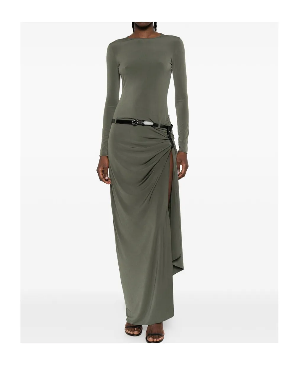 Long Sleeve Dress With Slit Details
