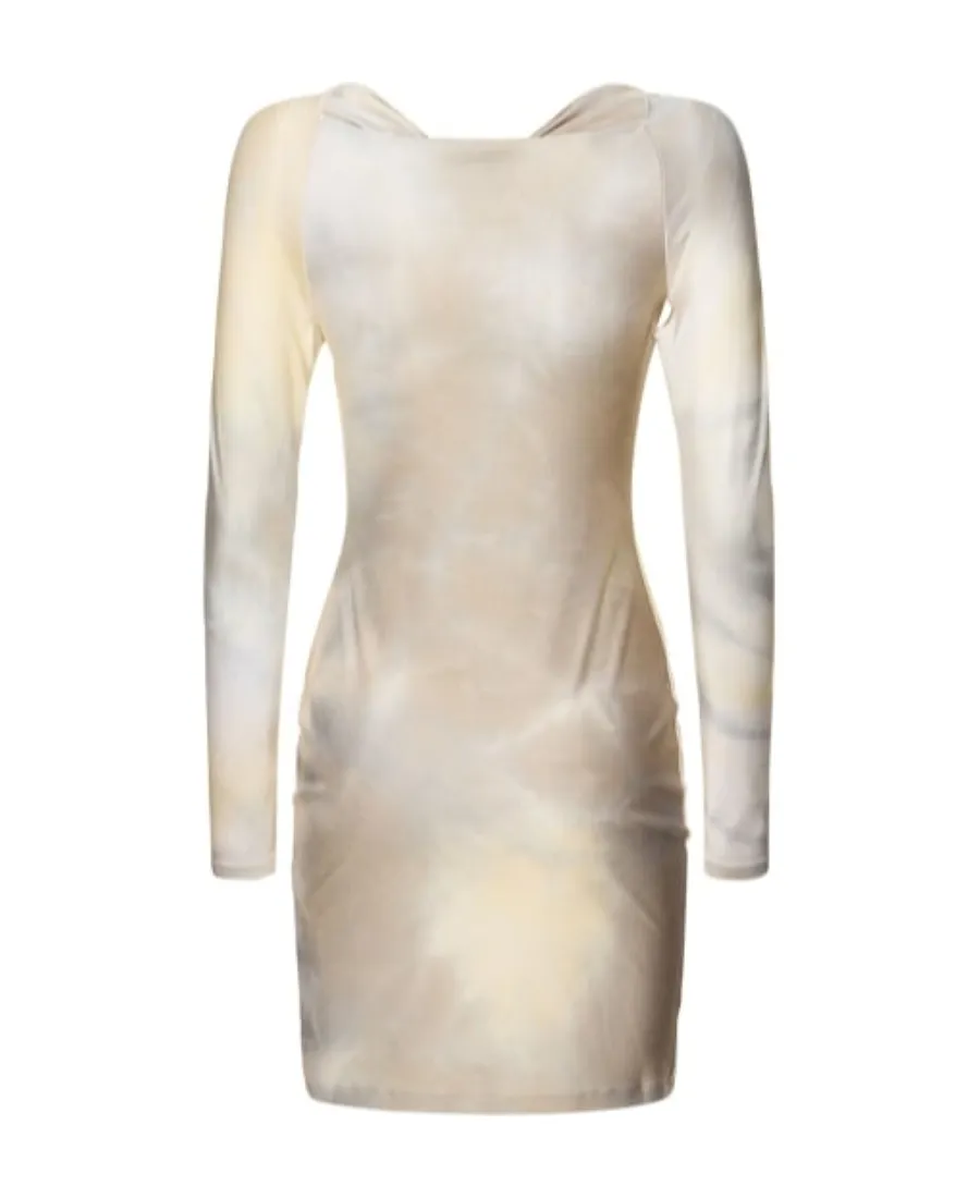 Hollowed-Out Jersey Mini Dress