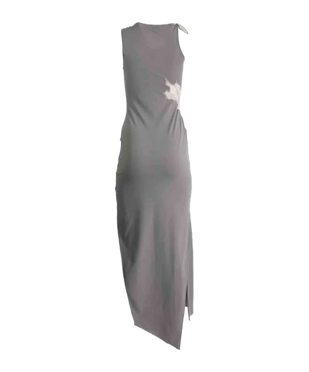 Lace-Detail Midi Dress