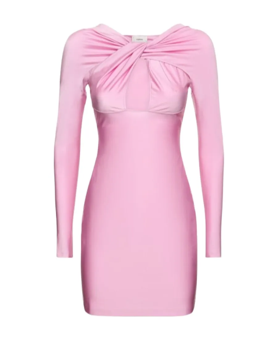 Hollowed-Out Jersey Mini Dress