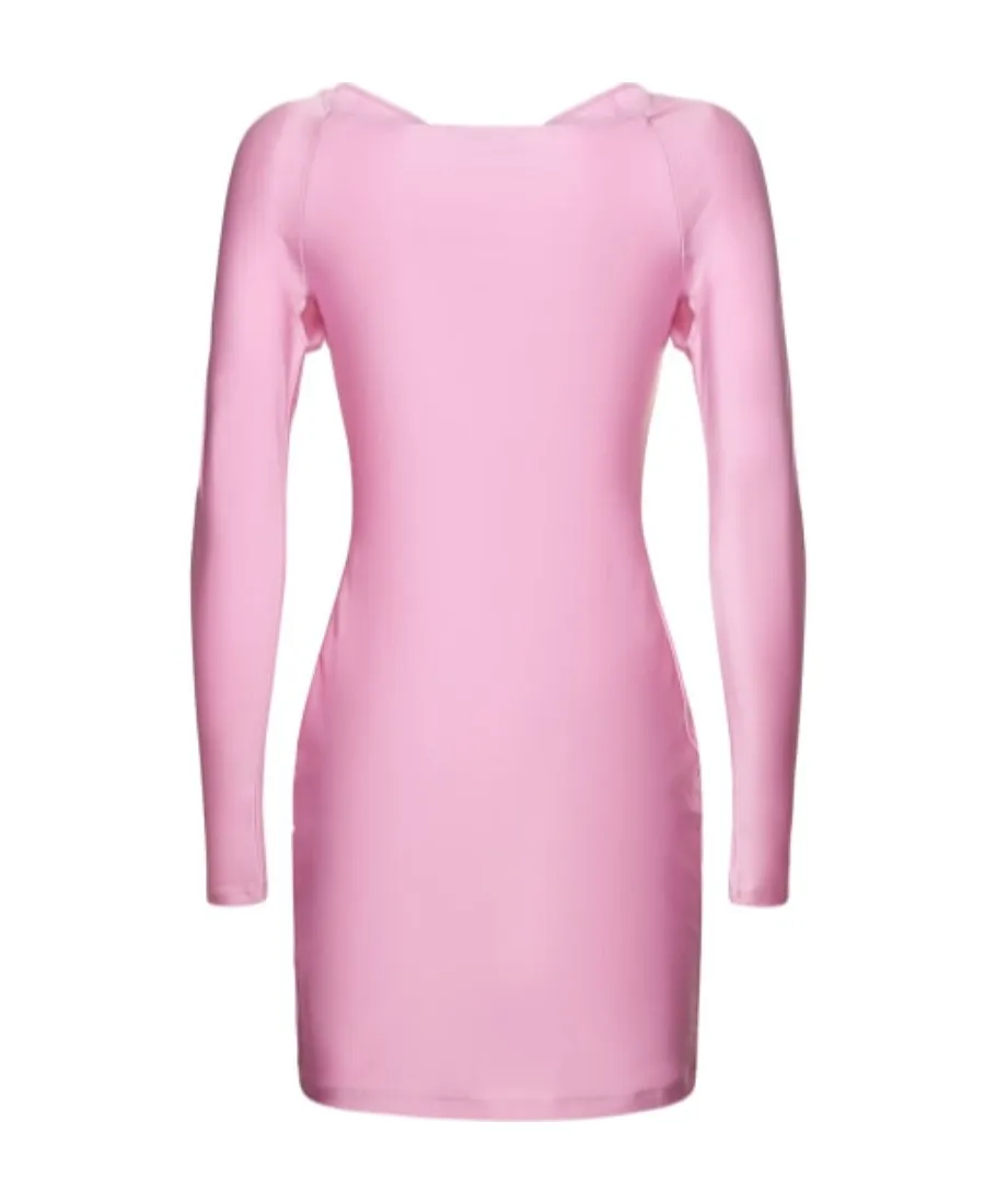 Hollowed-Out Jersey Mini Dress