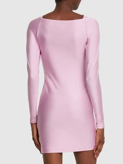 Hollowed-Out Jersey Mini Dress