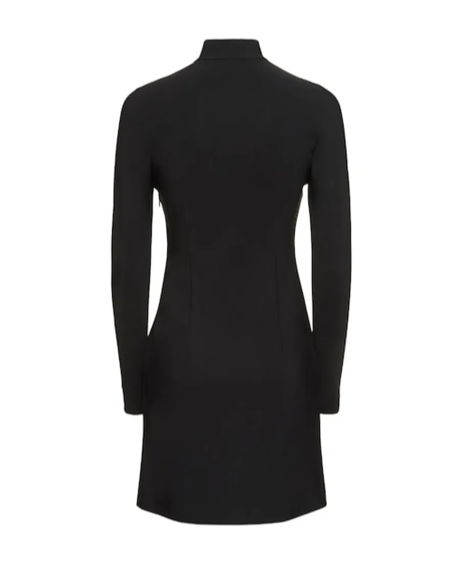 Plain Jersey Wool Mini Dress