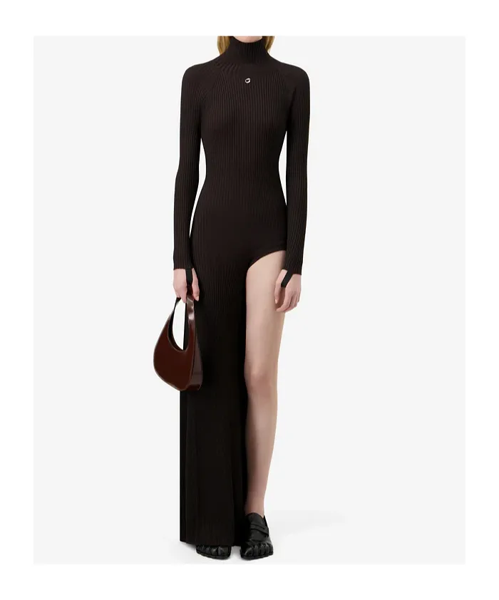 Ribbed Cut-Out Dress