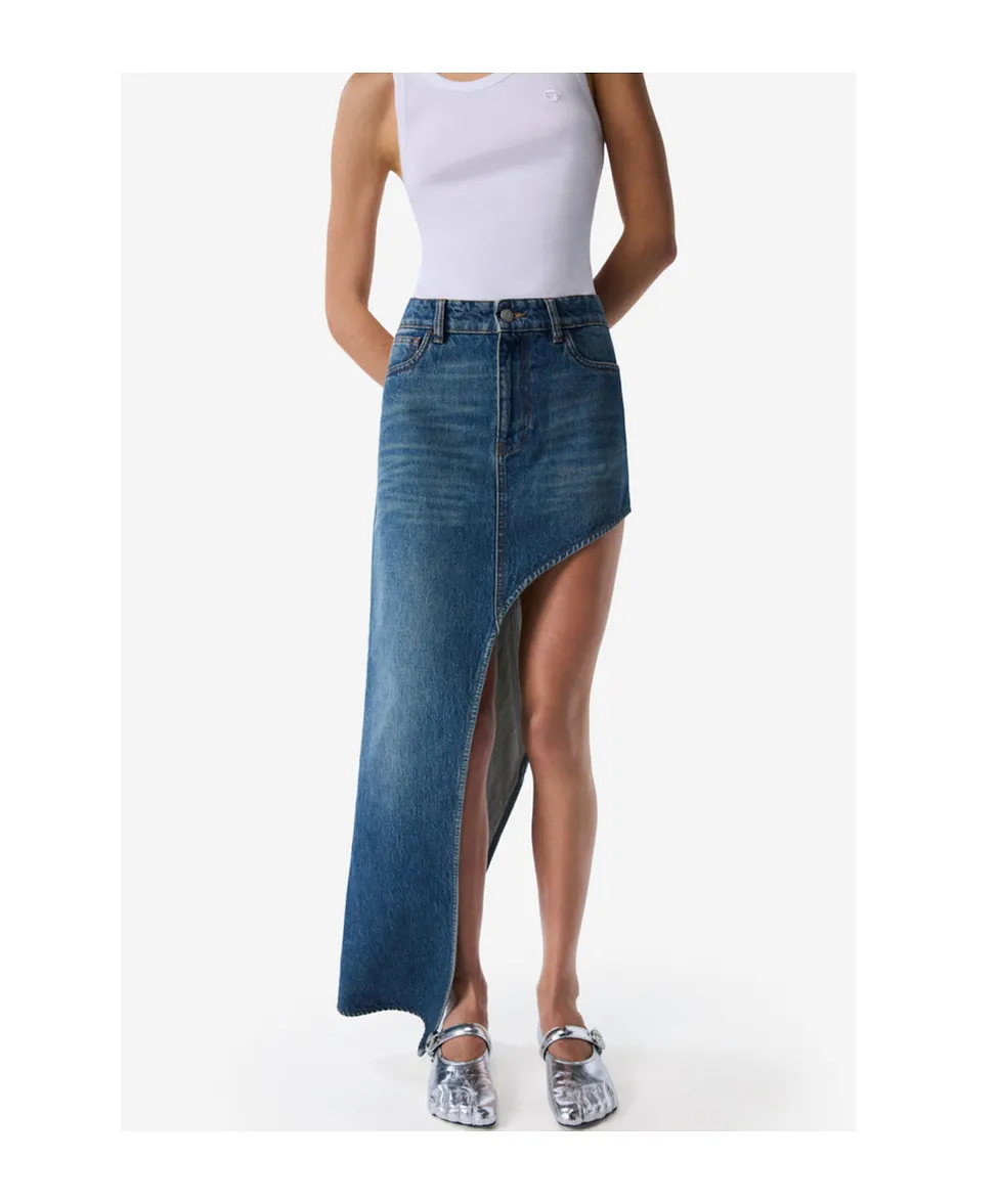 Coperni One Leg Denim Skirt