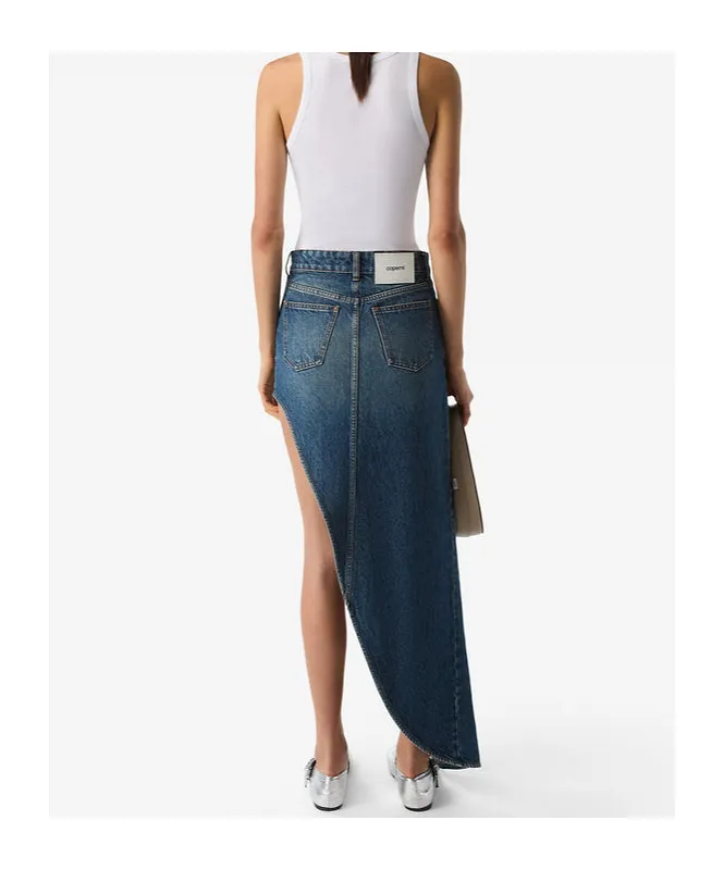 Coperni One Leg Denim Skirt