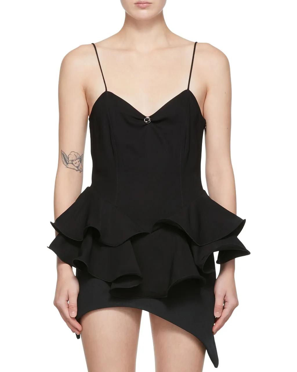 Ruffle-Embellished Sleeveless Top