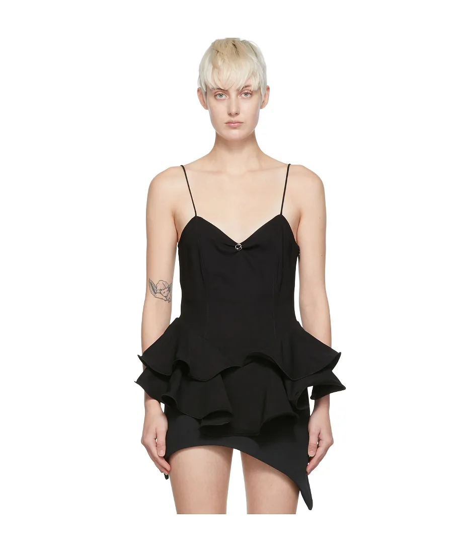 Ruffle-Embellished Sleeveless Top