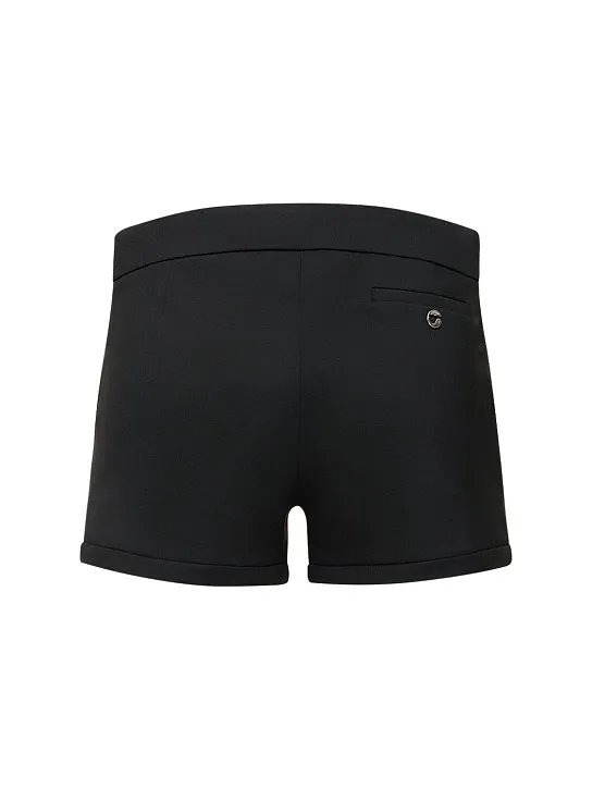 Tailored Viscose Blend Shorts