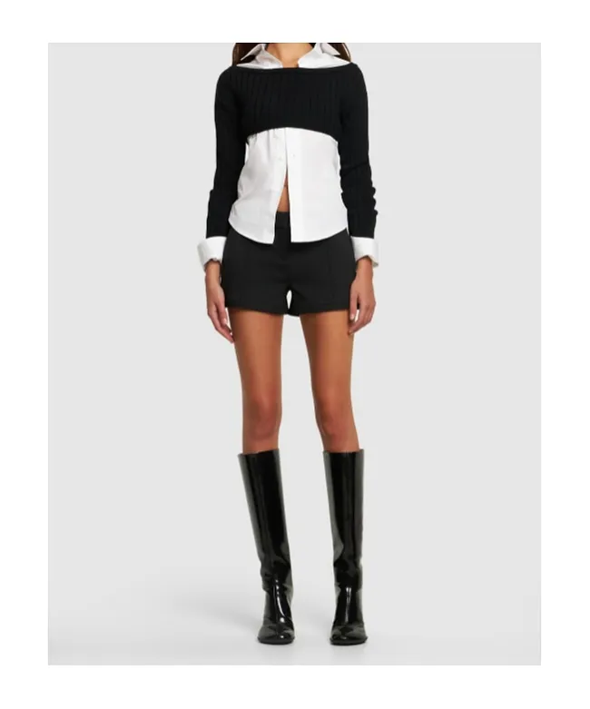 Tailored Viscose Blend Shorts