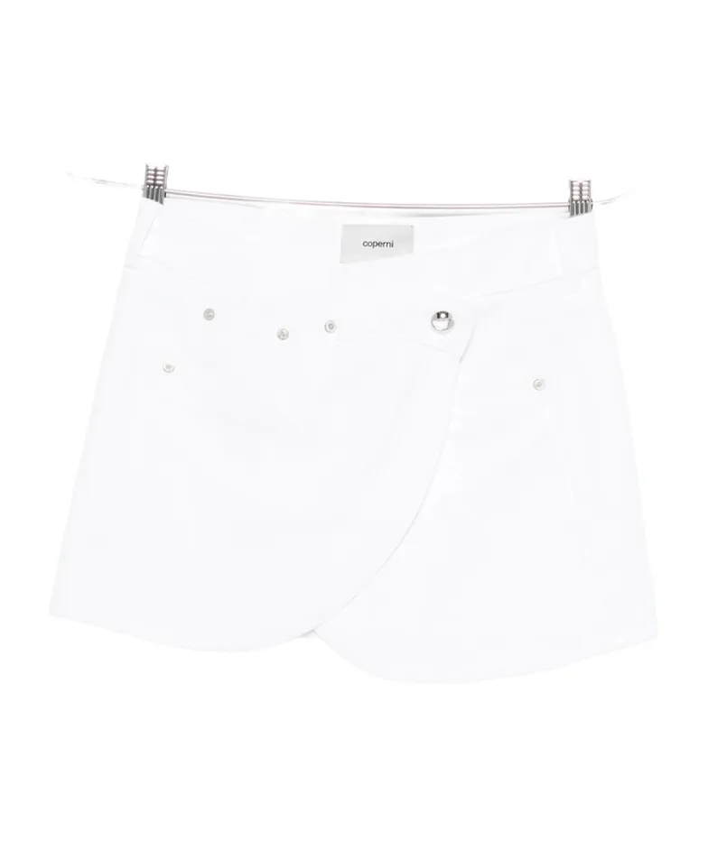 Studded Overlap Mini Skirt