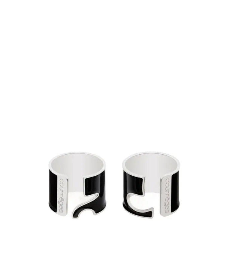 Logo-Enamel Ring Set