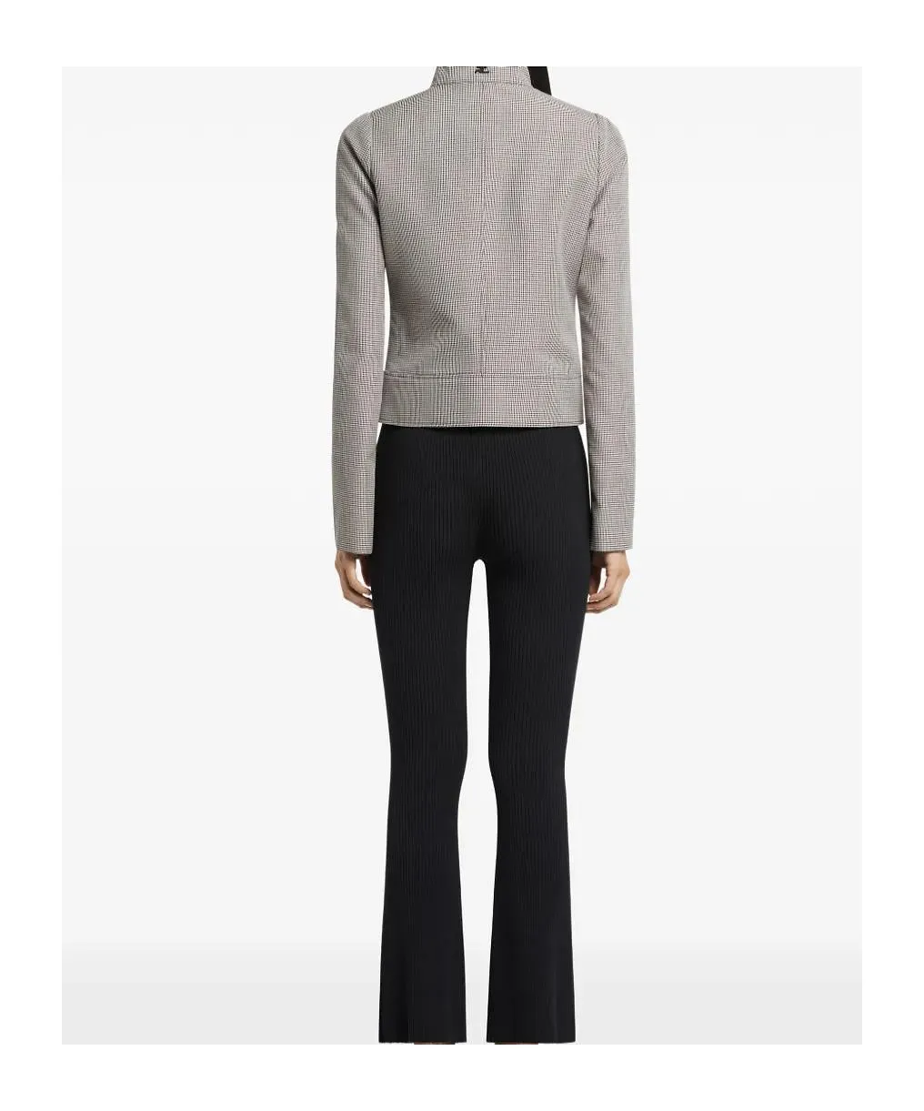 Buckle Houndstooth-Pattern Jacket