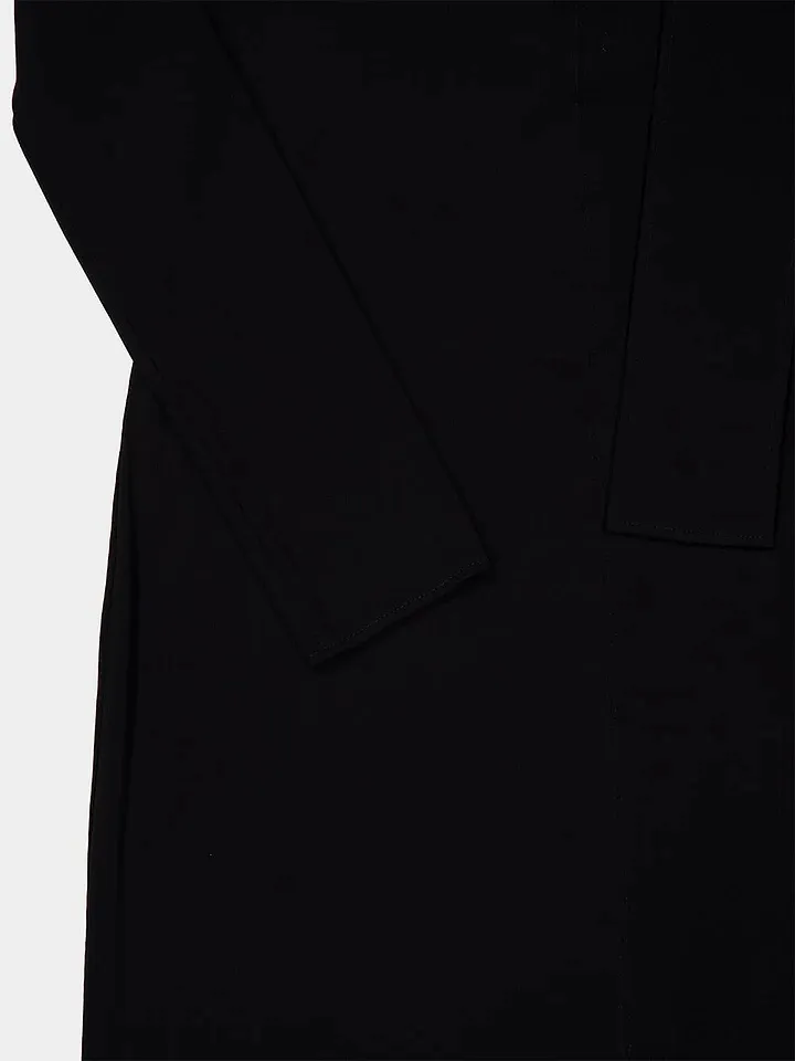 Buckled Long-Sleeve Maxi Dress
