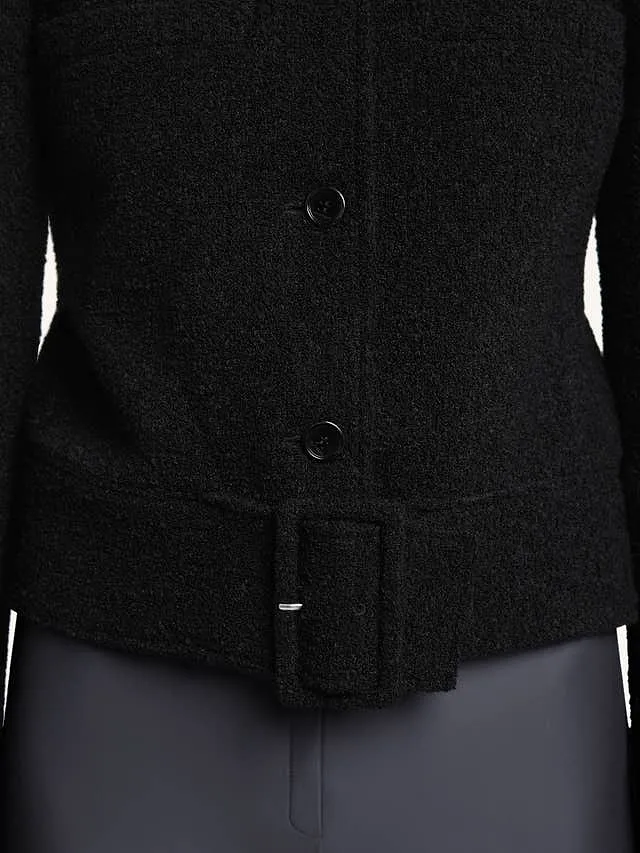 Buckle-Detail Tweed Jacket