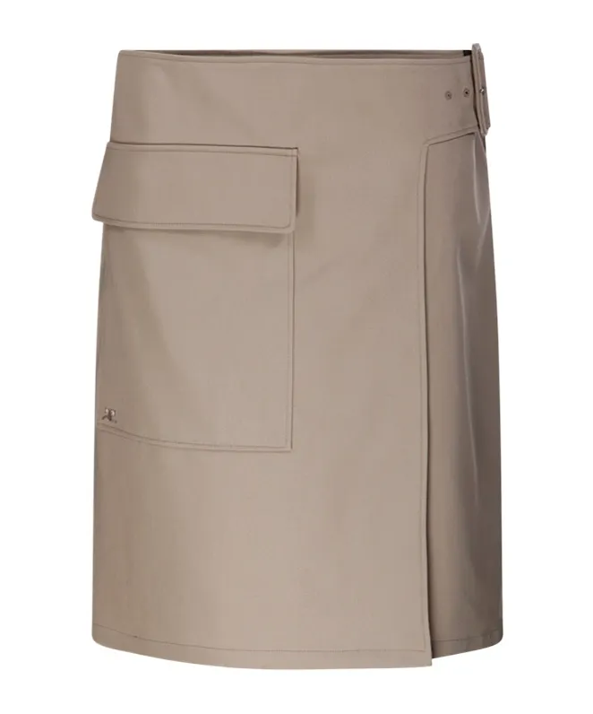 CourrÈGes Logo Detailed Buckled Utility Skirt