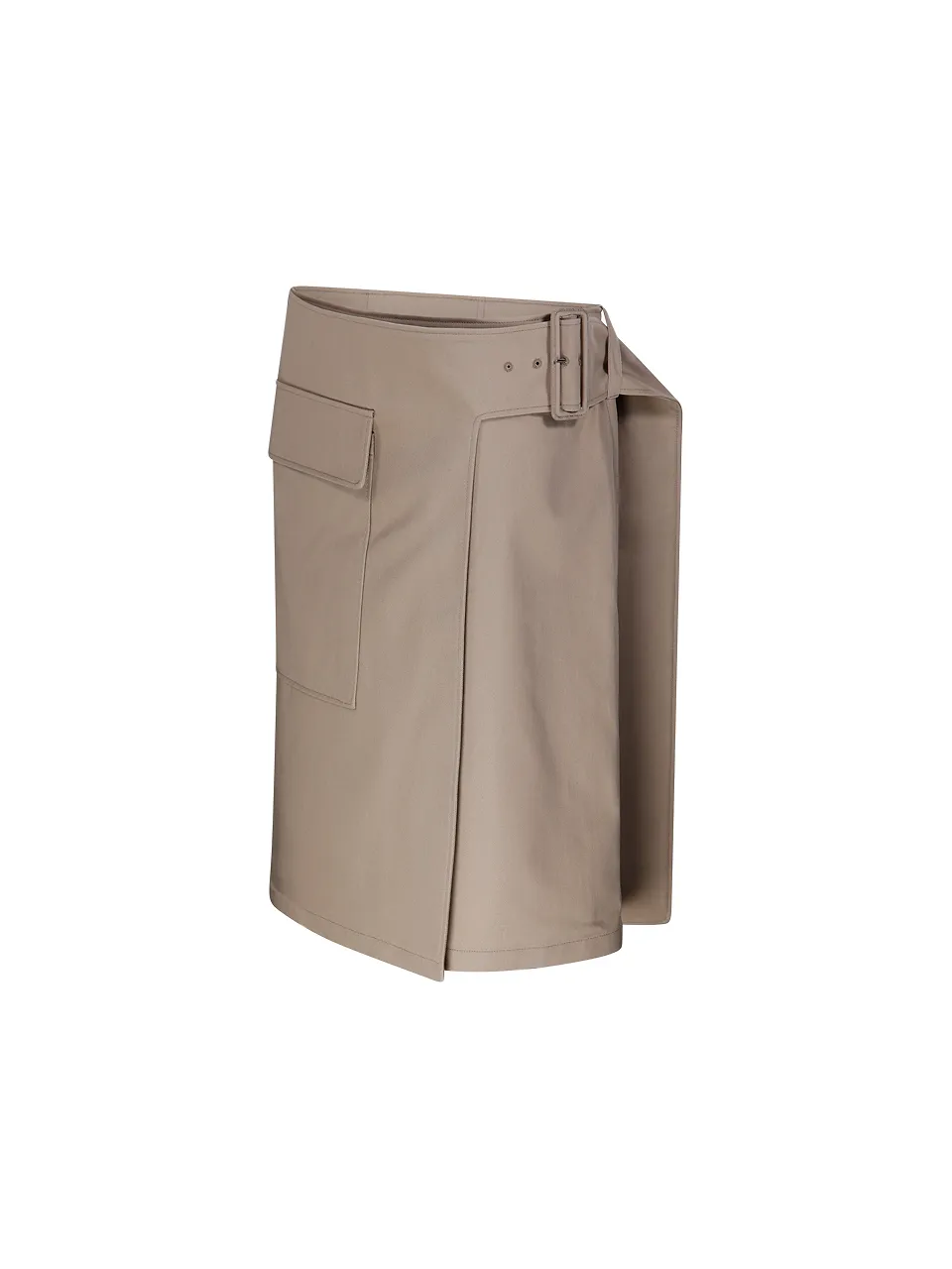 CourrÈGes Logo Detailed Buckled Utility Skirt