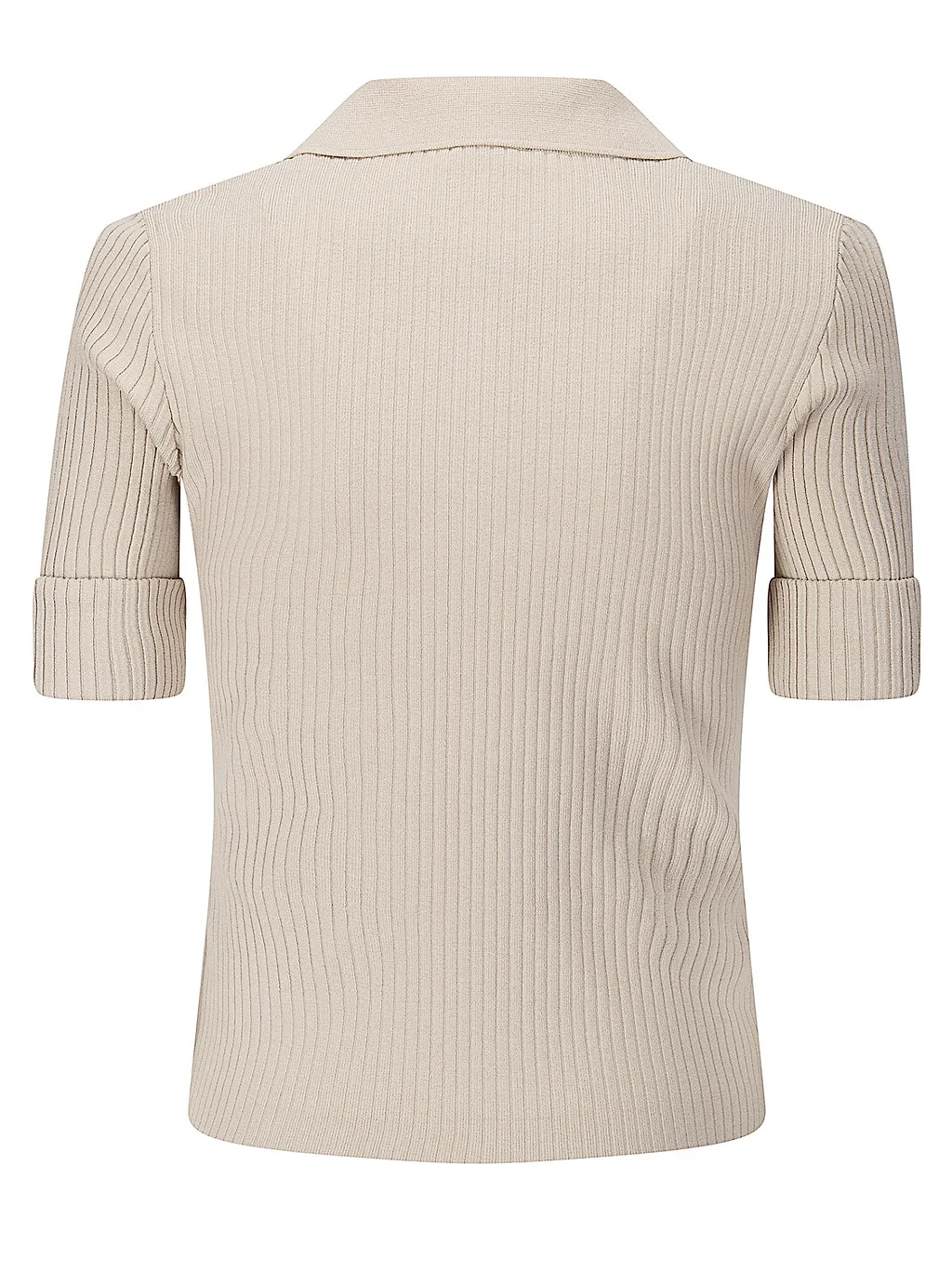 CourrÈGes Logo Embroidered Ribbed T-Shirt