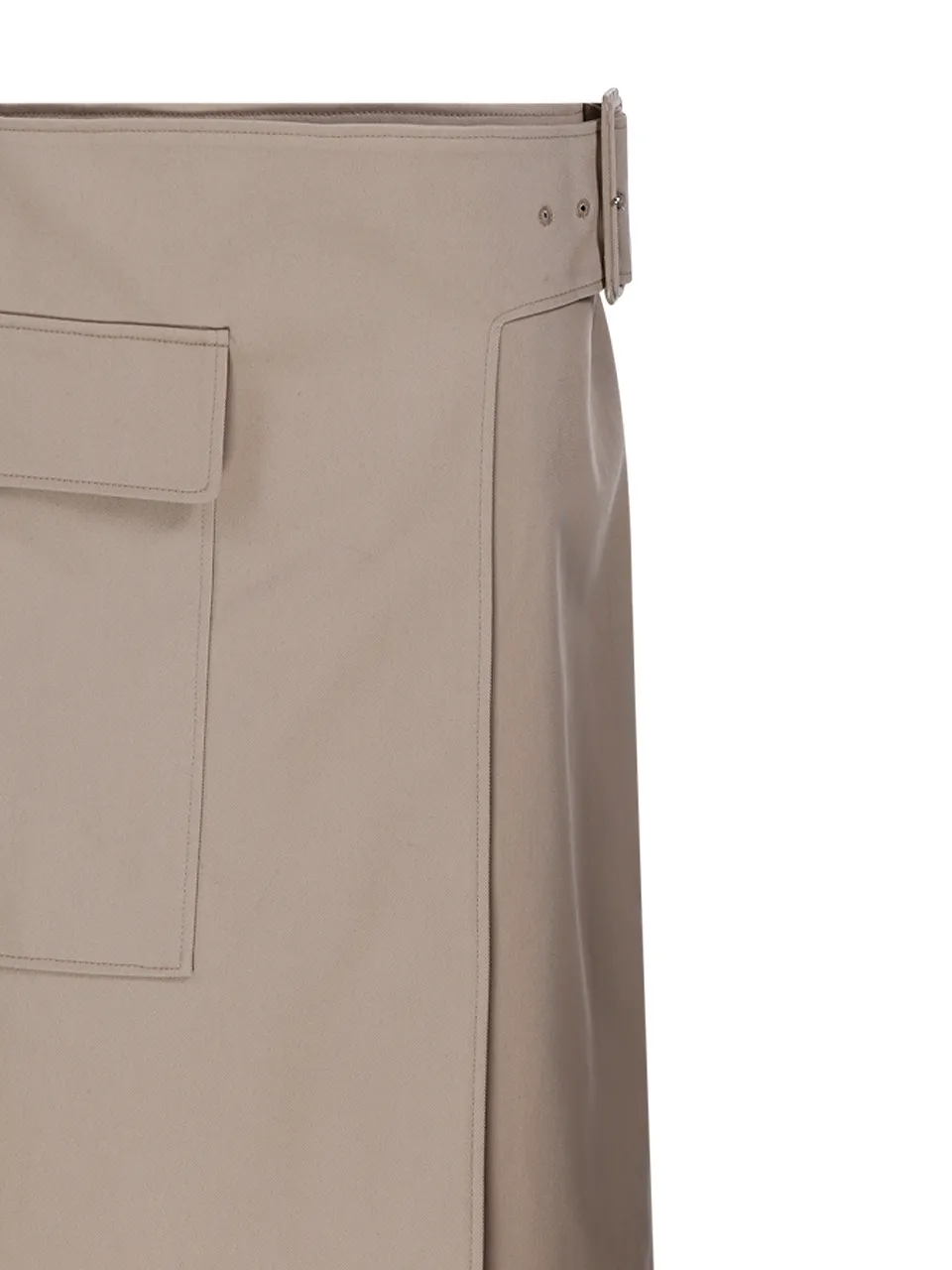 CourrÈGes Logo Detailed Buckled Utility Skirt