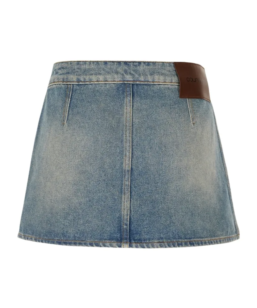 CourrÈGes Signature Denim Mini Skirt