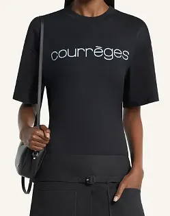 CourrÈGes Waisted Printed T-Shirt