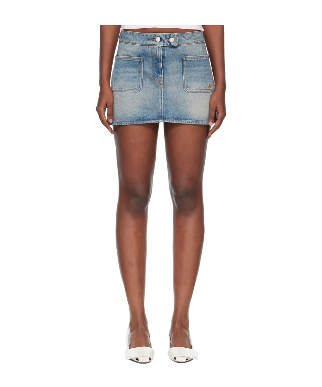 CourrÈGes Signature Denim Mini Skirt