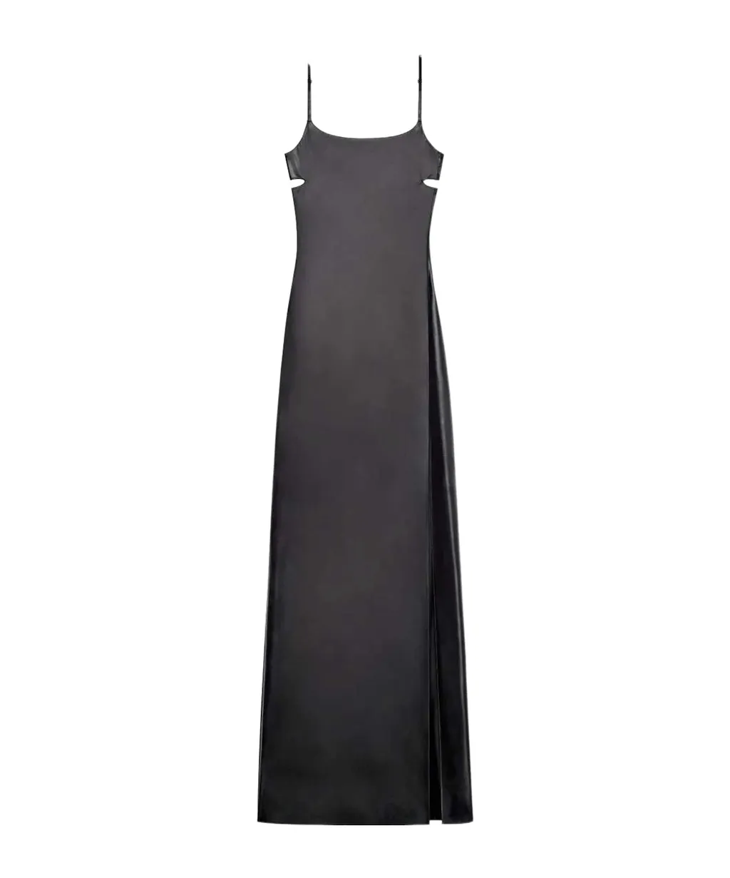 CourrÈGes Cut-Out Detailed Midi Slip Dress