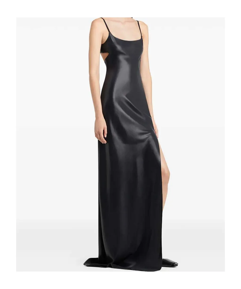 CourrÈGes Cut-Out Detailed Midi Slip Dress