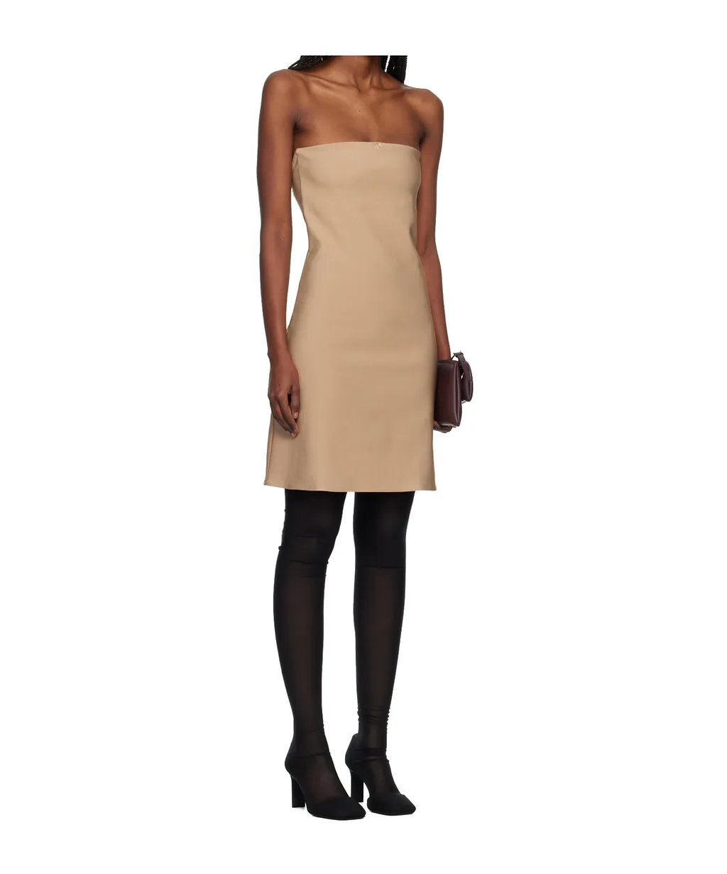Embroidered Logo Knitted Mini Dress