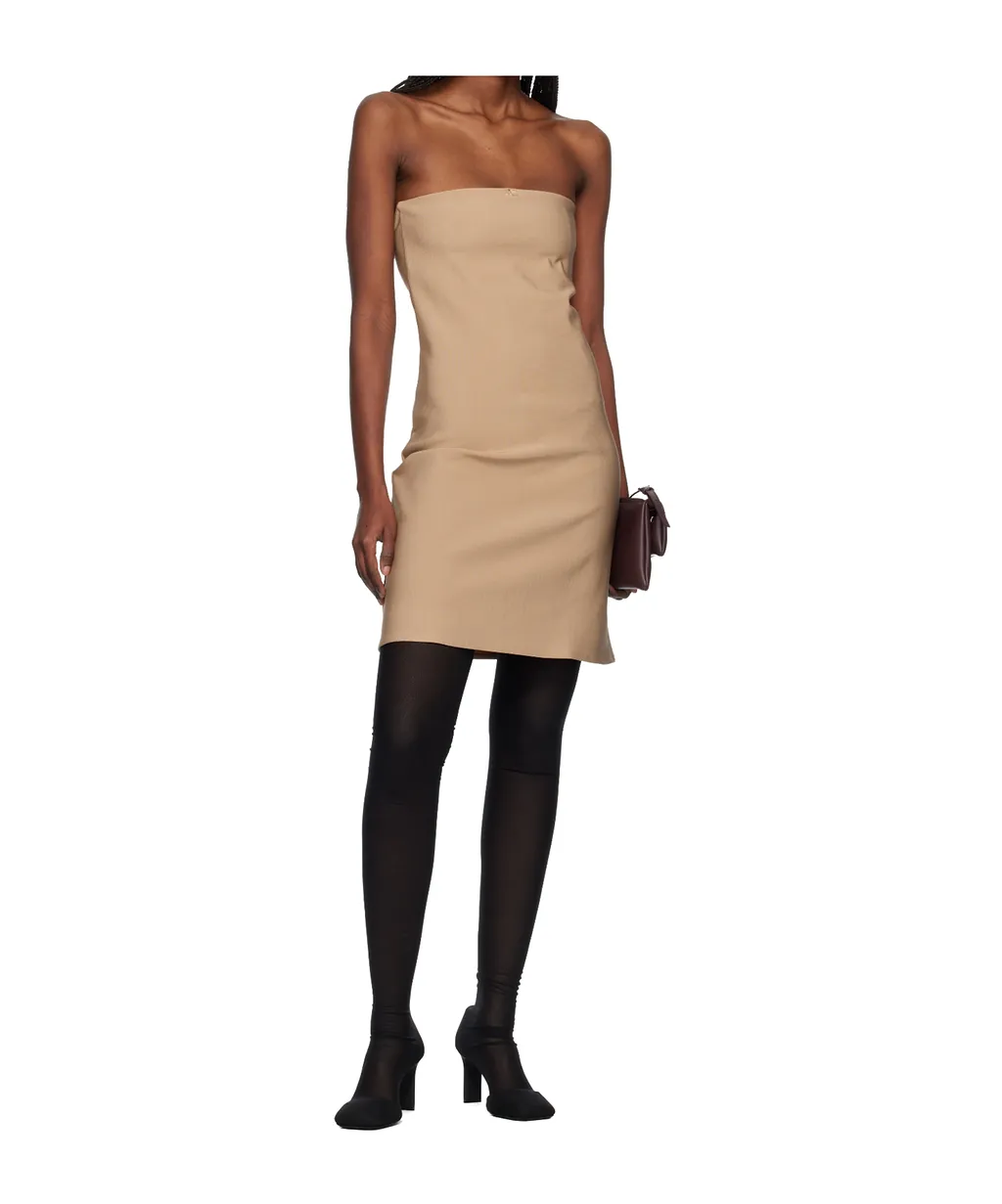 Embroidered Logo Knitted Mini Dress