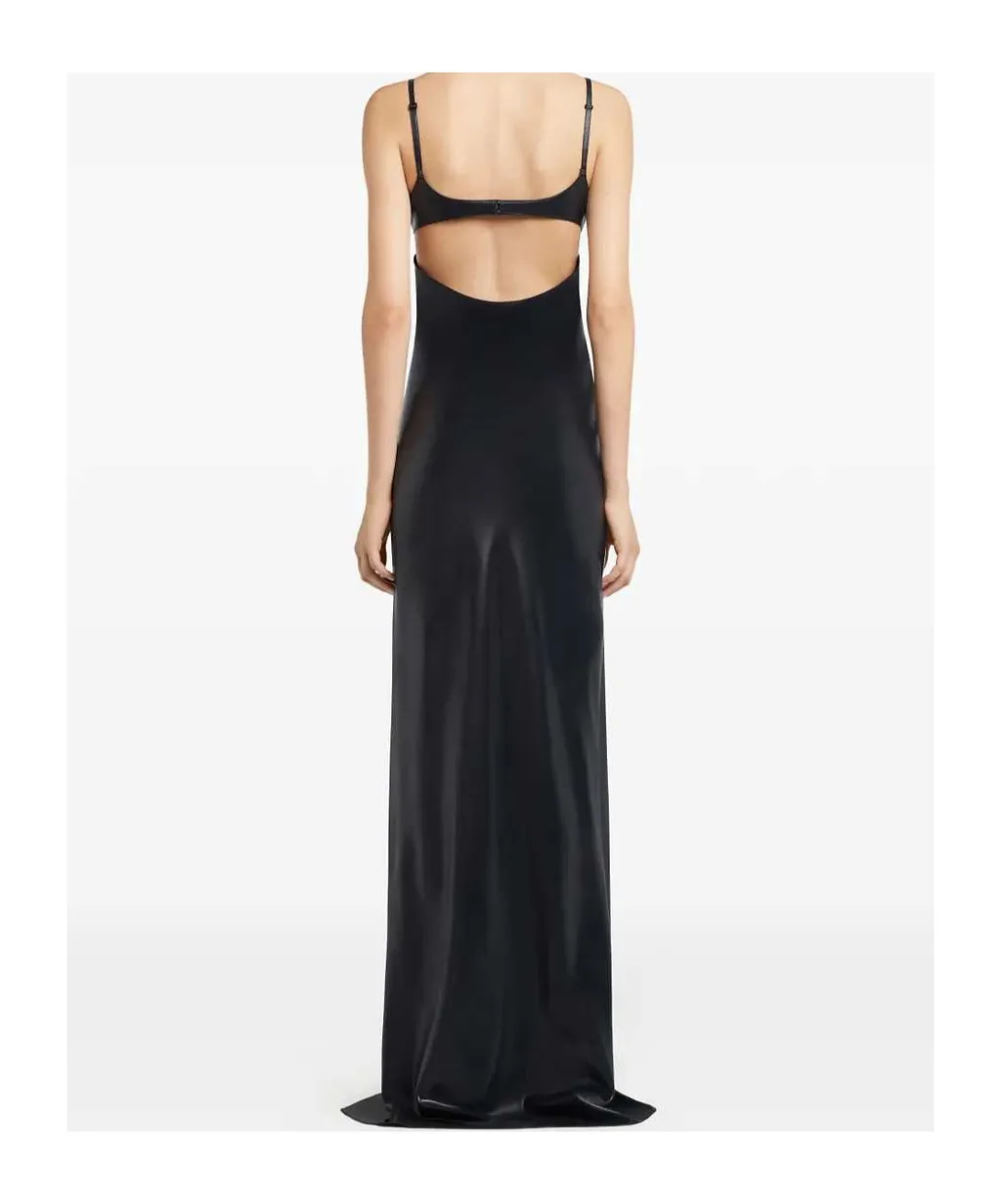CourrÈGes Cut-Out Detailed Midi Slip Dress