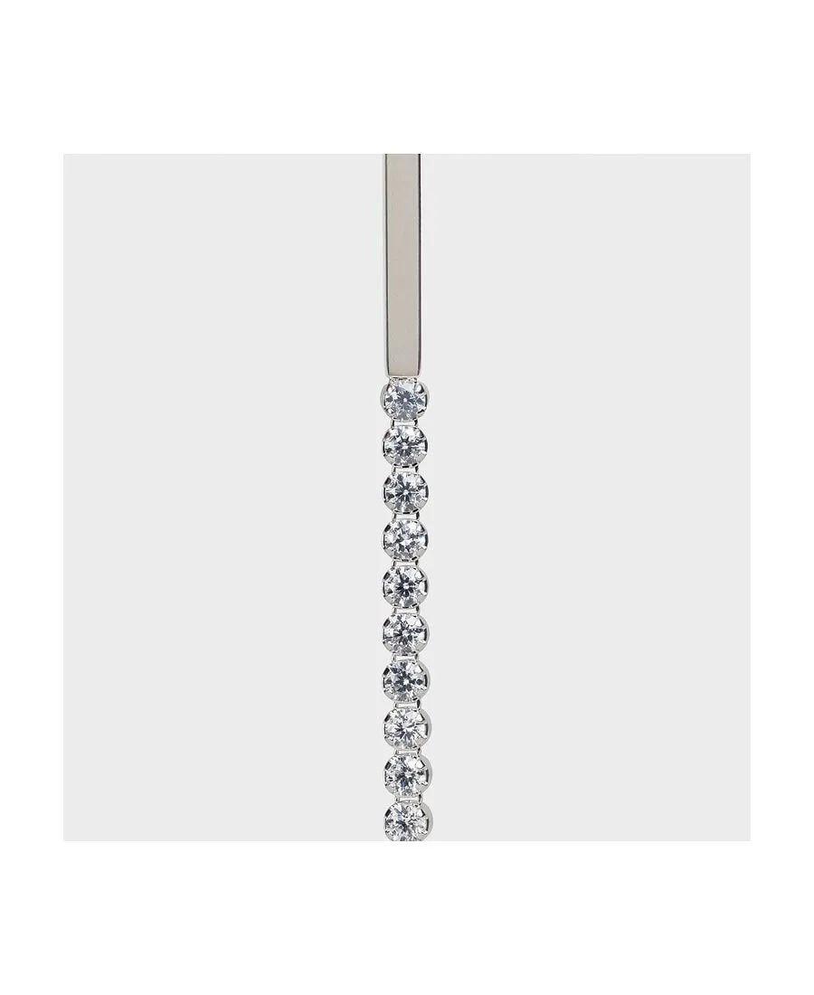Edwige Earrings In Brass With Rhodium Finish And Crystals