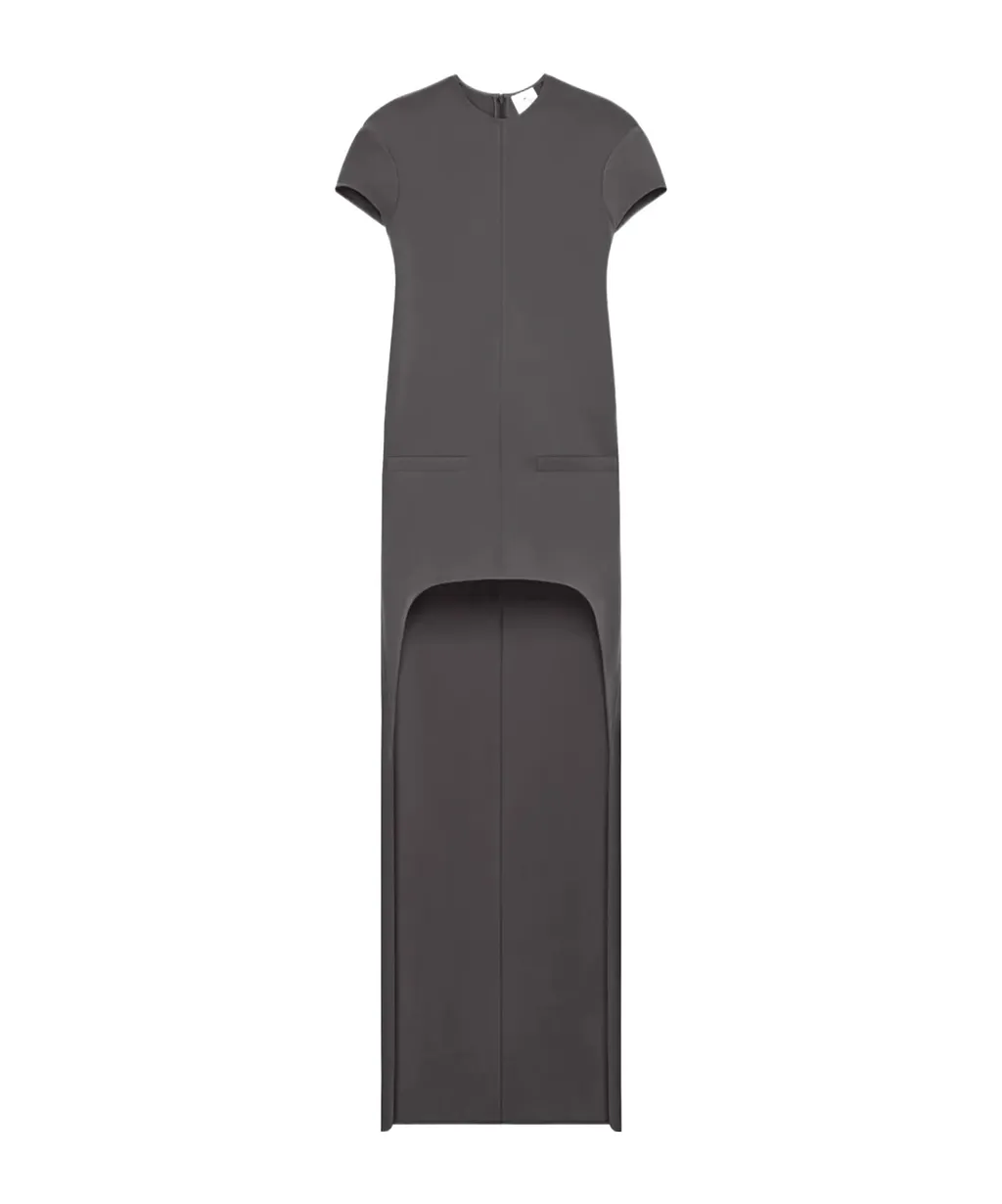 Rounded Hem Long Dress