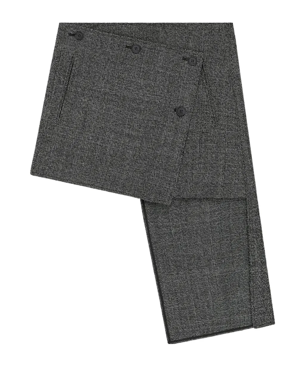 Panelled Asymmetric Mini Skirt