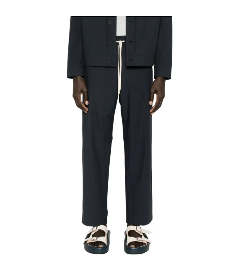 Circle Worker Drawstring-Fastening Trousers